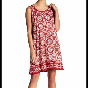 Max Studio printed shift dress size L